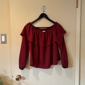 Wilfred Red Blouse off the shoulder size small
